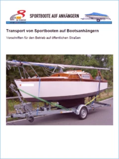 Transport von Sportbooten auf Bootsanhängern