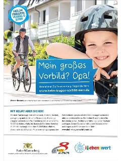 Helm tragen. Vorbild sein!