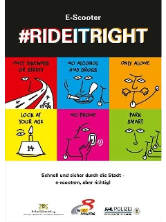 E-Scooter #RIDEITRIGHT – Plakat