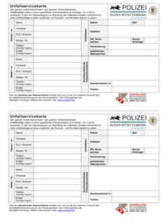 Unfallservicekarte