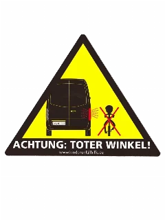 Achtung: Toter Winkel! – Aufkleber