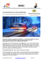 Pressemitteilung Verkehrssicherheit im Winter
